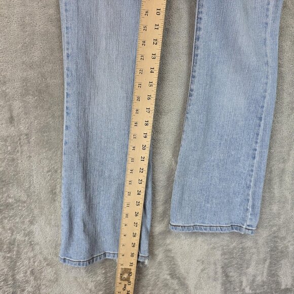 Levis 518 Jeans Womens 7 Juniors Light Wash Superlow Boot Cut Frayed Hem Y2K - Picture 4 of 15